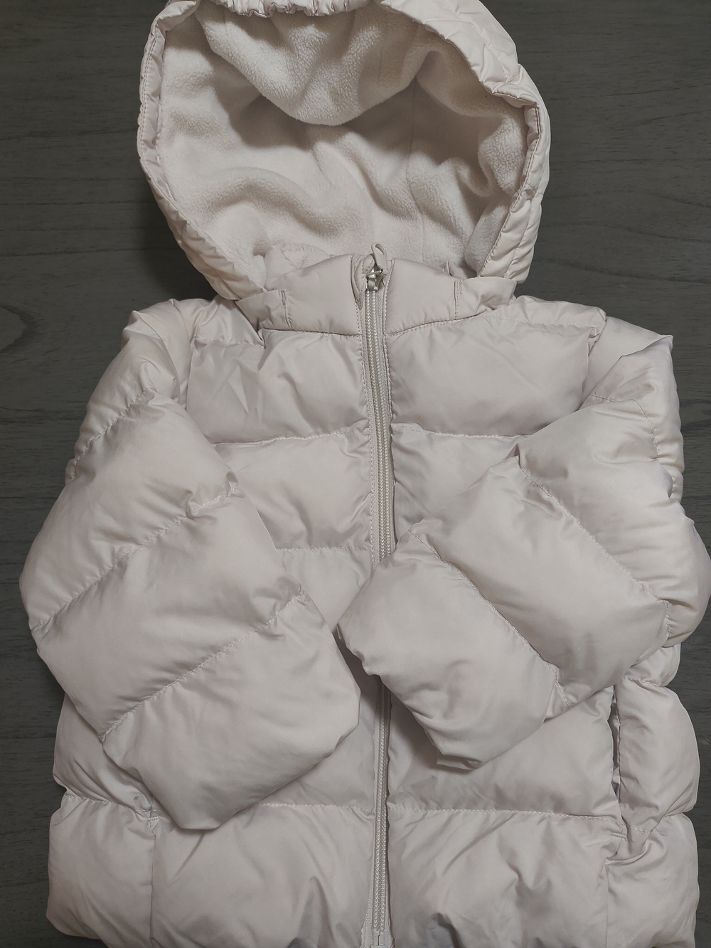 UNIQLO Toddler 18-24 Months Hooded Puffer Jacket in Natural Color